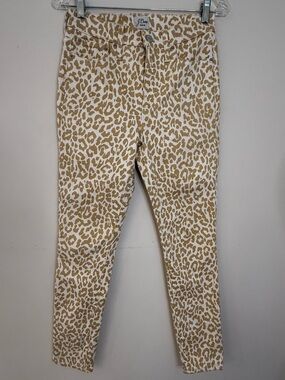 J. Crew Factory 10” High-Rise Toothpick leopard print jeans SZ 27”